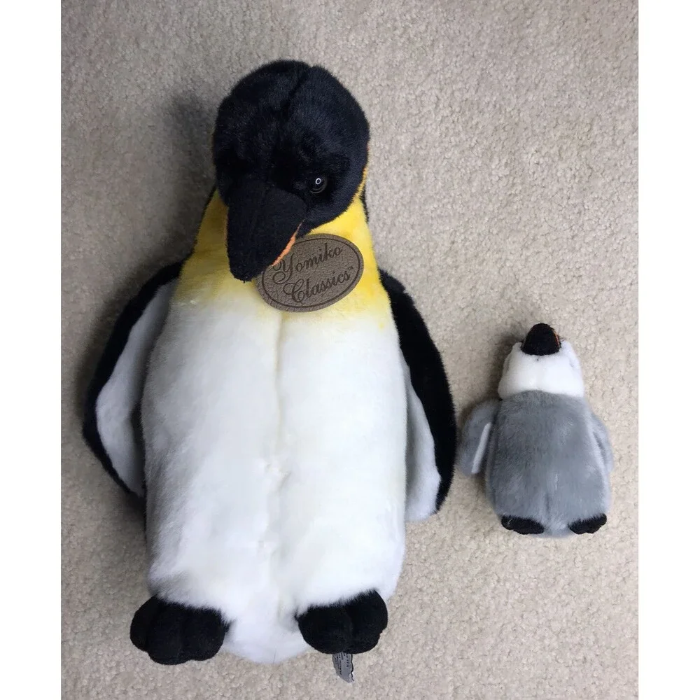 Yomiko Classics Mommy and Baby Penguin Stuffed Plush Animal Set